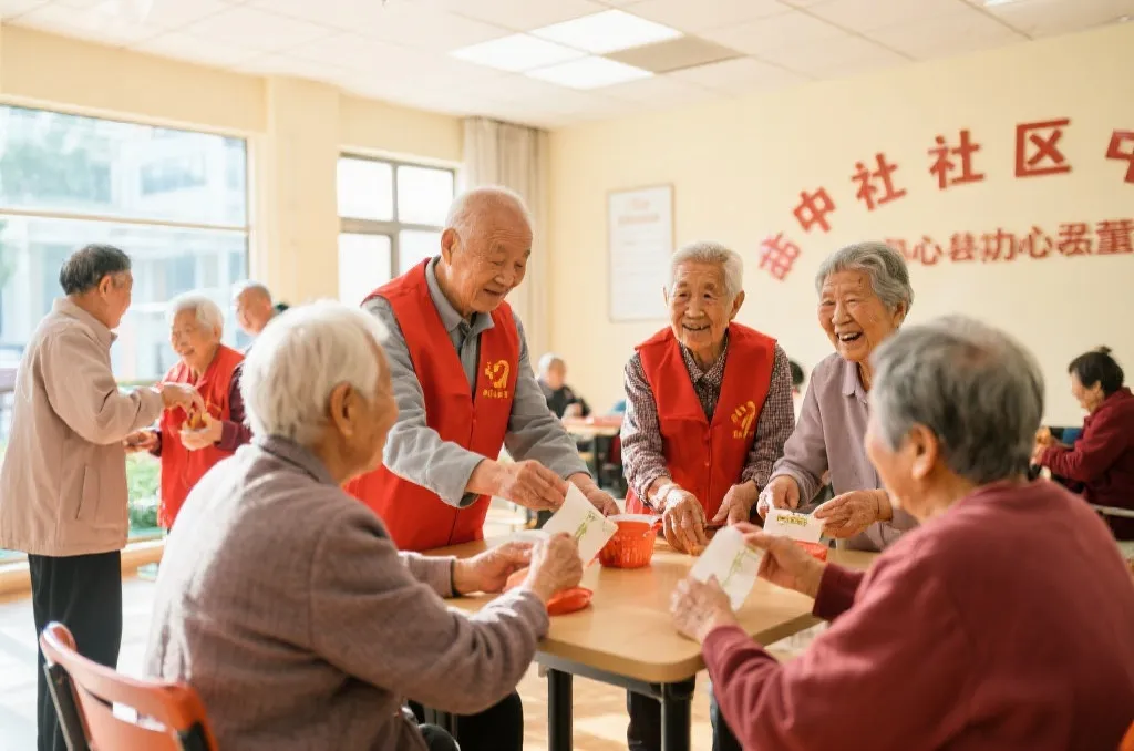 社区老人参与公益活动